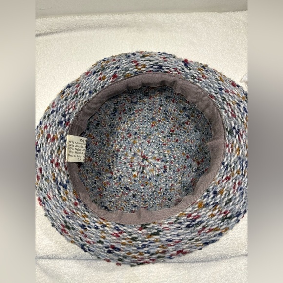 Vintage Eaton Wool Blend Tweed Cloche Hat Made In Italy - Picture 7 of 10